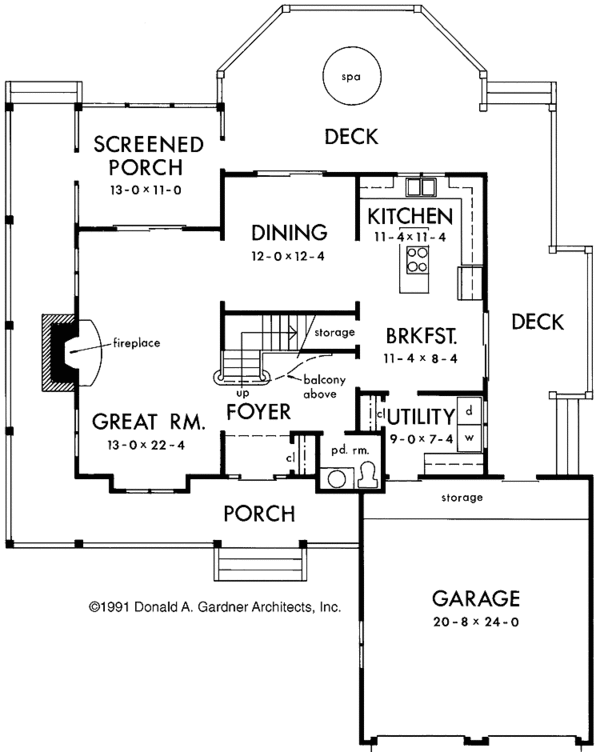 Home Plan - Country Floor Plan - Main Floor Plan #929-111