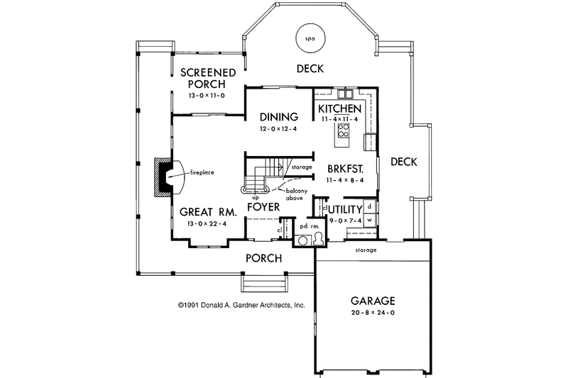 Home Plan - Floor Plan - Main Floor for Country House Plan #929-111 - 3 bed, 2.5 bath