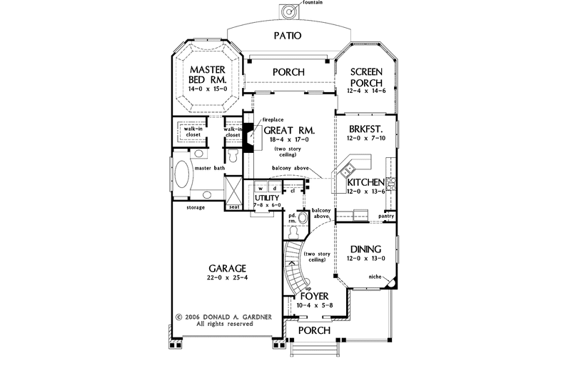 Home Plan - Floor Plan - Main Floor for Traditional House Plan #929-805 - 4 bed, 3.5 bath