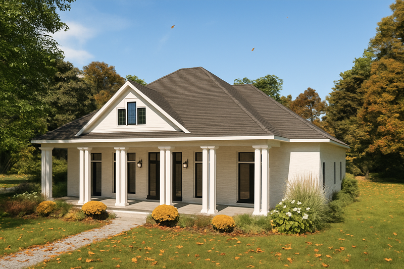 Dream House Plan - Bungalow Exterior - Front Elevation Plan #44-238