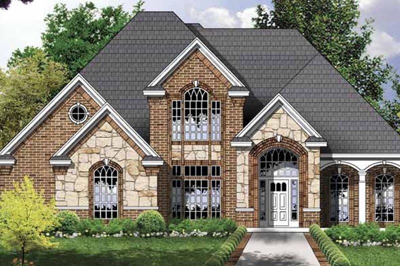 Dream House Plan - Traditional Exterior - Front Elevation Plan #40-491