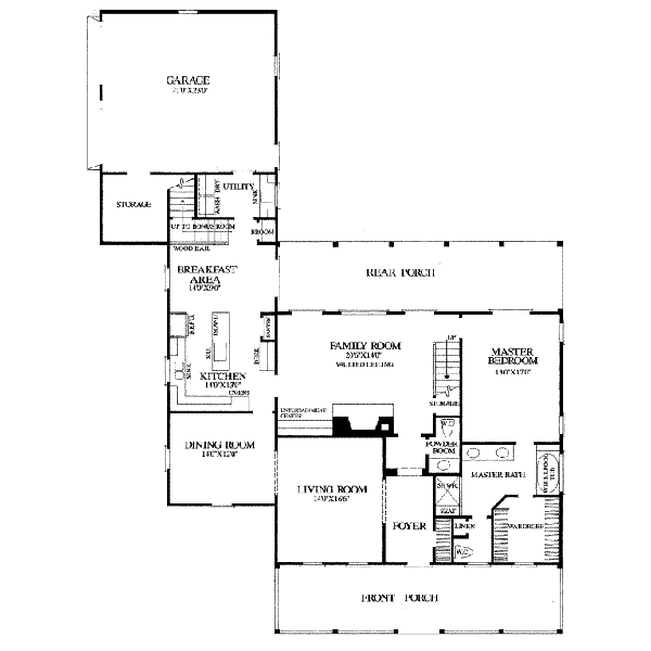 Home Plan - Country Floor Plan - Main Floor Plan #137-125