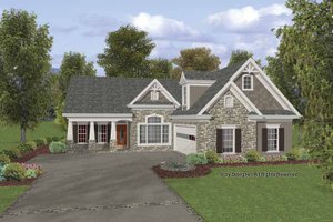 Craftsman Exterior - Front Elevation Plan #56-692