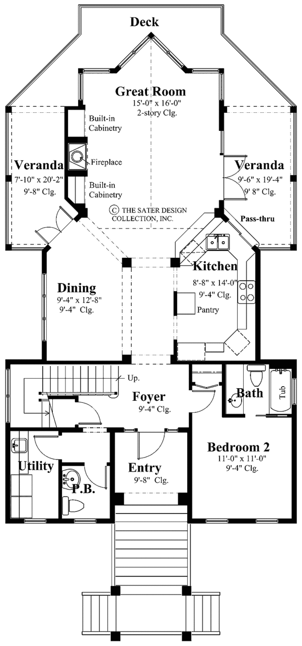 House Design - Mediterranean Floor Plan - Main Floor Plan #930-149