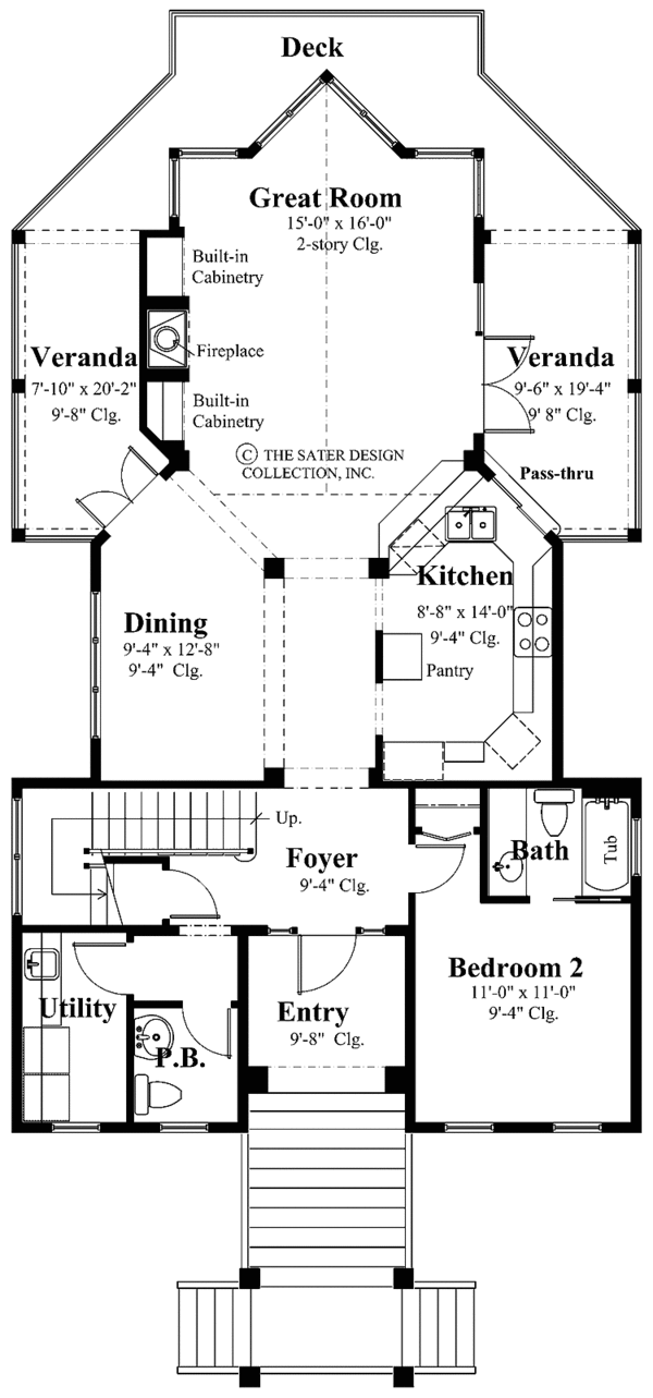 Architectural House Design - Mediterranean Floor Plan - Main Floor Plan #930-149