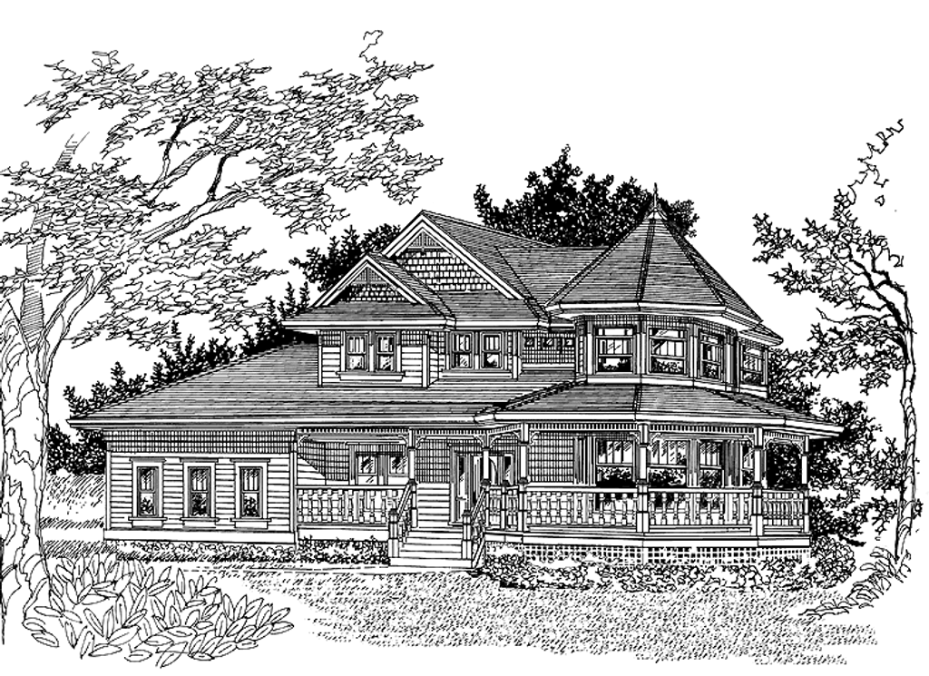 Victorian Style House  Plan  4 Beds 2 5 Baths 2693 Sq Ft 