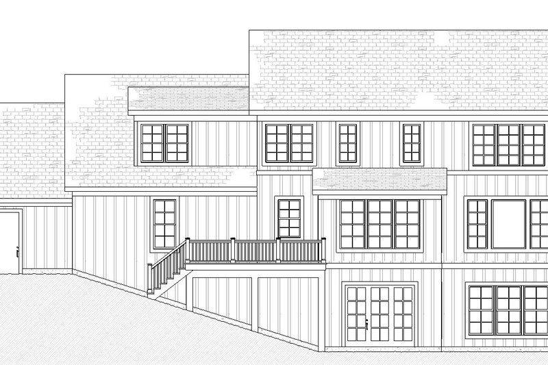 Home Plan - Exterior - Rear Elevation for Tudor House Plan #901-159 - 4 bed, 3.5 bath