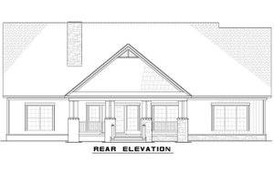Exterior - Rear Elevation for Country House Plan #923-70 - 4 bed, 3.5 bath