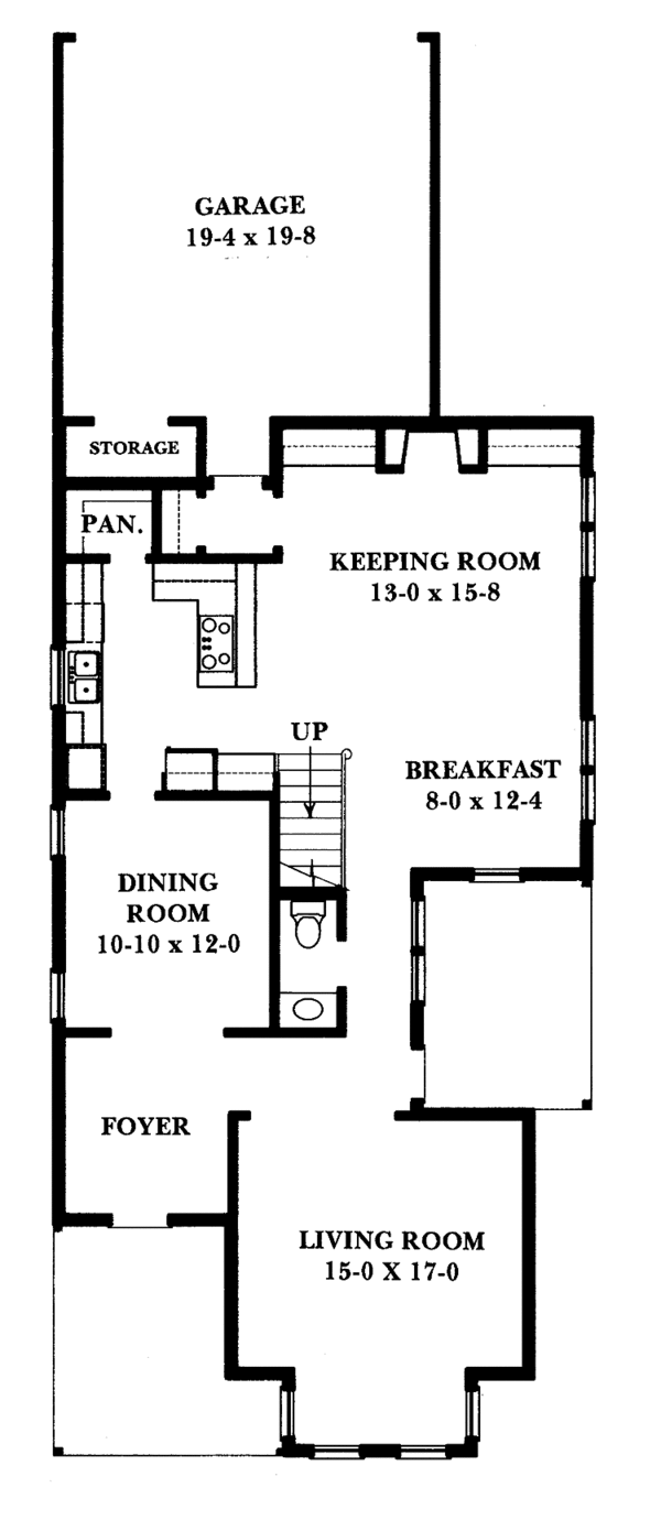 Architectural House Design - Victorian Floor Plan - Main Floor Plan #1047-28