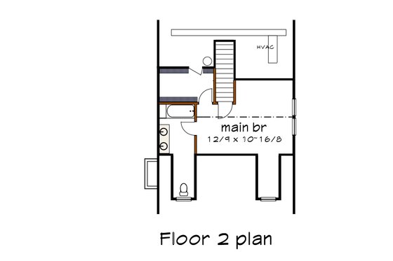 Traditional Floor Plan - Upper Floor Plan #79-148