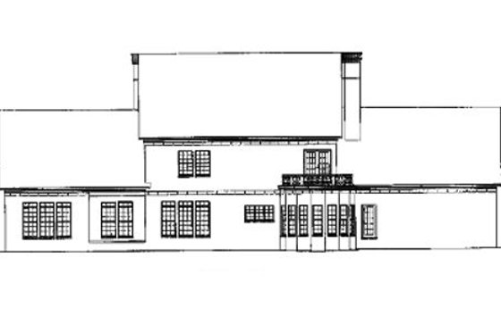 Exterior - Rear Elevation for Colonial House Plan #17-2290 - 3 bed, 5.5 bath