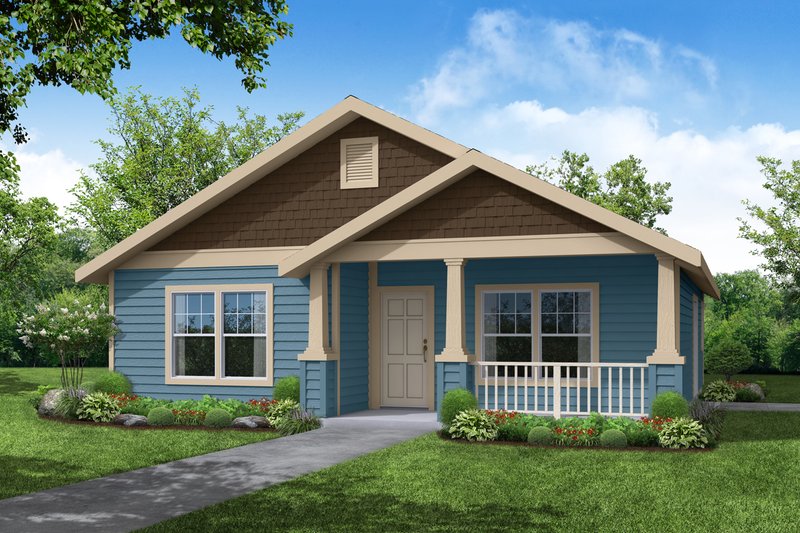 House Blueprint - Cottage Exterior - Front Elevation Plan #124-309