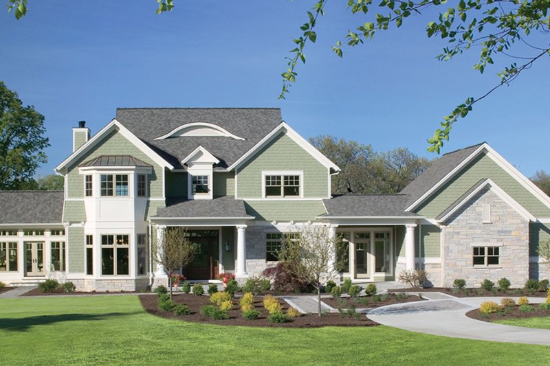 Architectural House Design - Exterior - Front Elevation 3 for Classical House Plan #928-55 - 3 bed, 2.5 bath