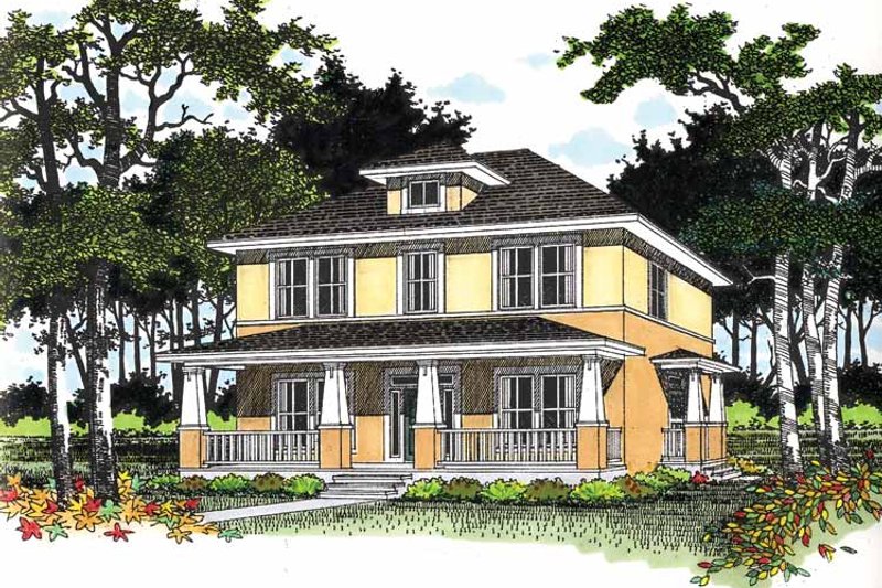Architectural House Design - Craftsman Exterior - Front Elevation Plan #472-184