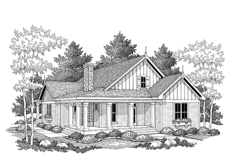 Home Plan - Exterior - Front Elevation 3 for Traditional House Plan #51-1046 - 3 bed, 2 bath