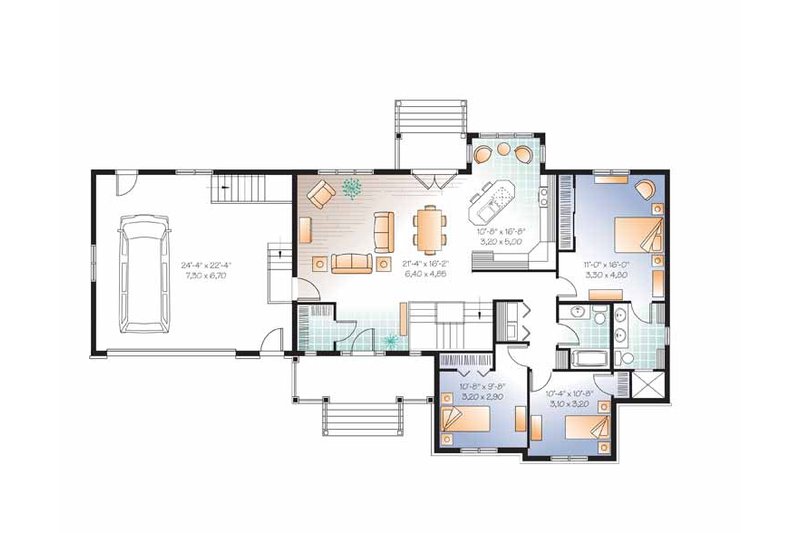 Dream House Plan - Floor Plan - Main Floor for Country House Plan #23-2516 - 6 bed, 3 bath
