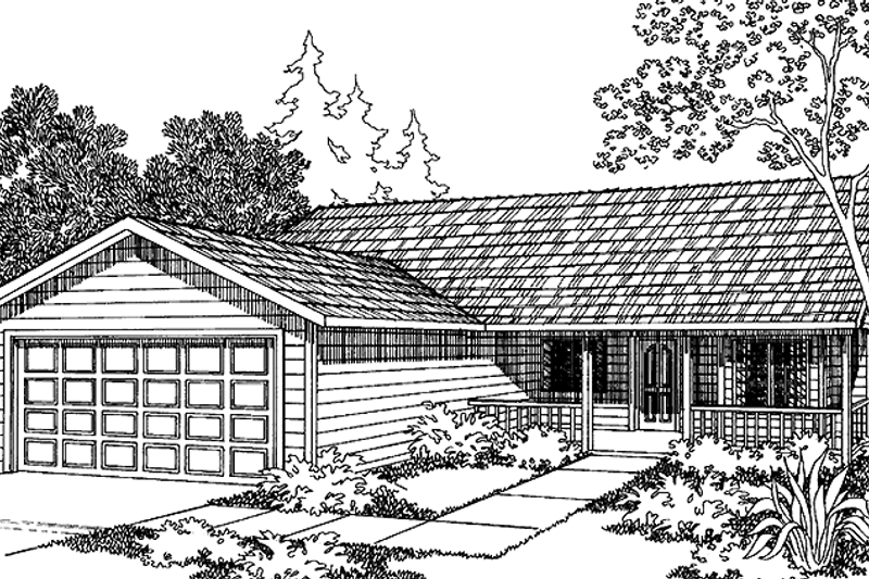 Architectural House Design - Country Exterior - Front Elevation Plan #997-28