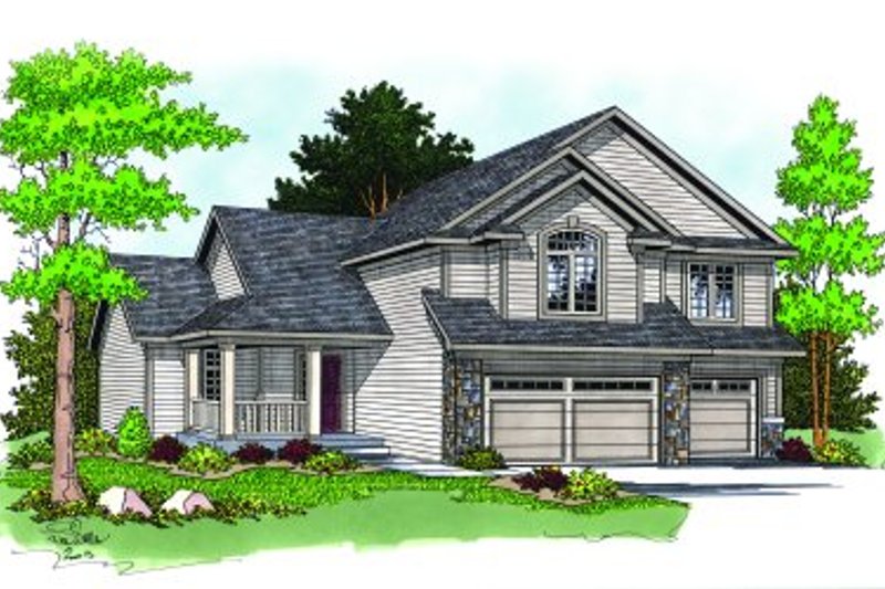 Dream House Plan - Traditional Exterior - Front Elevation Plan #70-381