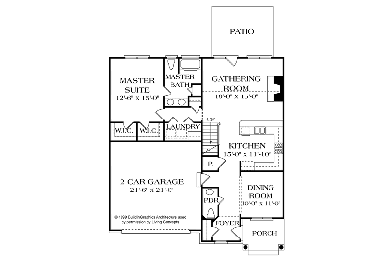 Dream House Plan - Floor Plan - Main Floor for Craftsman House Plan #453-268 - 3 bed, 2.5 bath