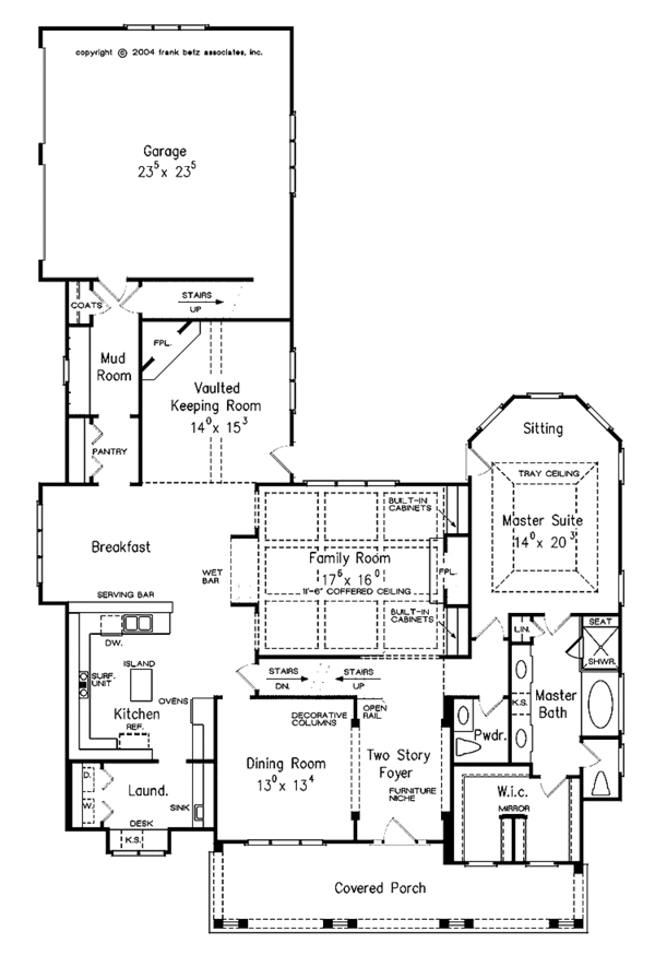 Country Floor Plan - Main Floor Plan #927-276