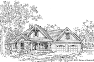 Exterior - Front Elevation 3 for Victorian House Plan #929-427 - 3 bed, 2 bath