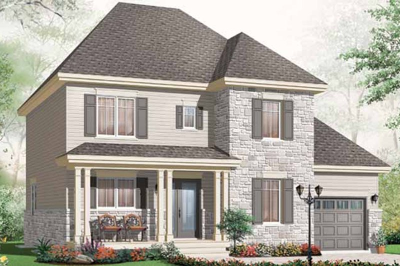 House Plan Design - European Exterior - Front Elevation Plan #23-2457