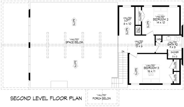 House Blueprint - Country Floor Plan - Upper Floor Plan #932-1062