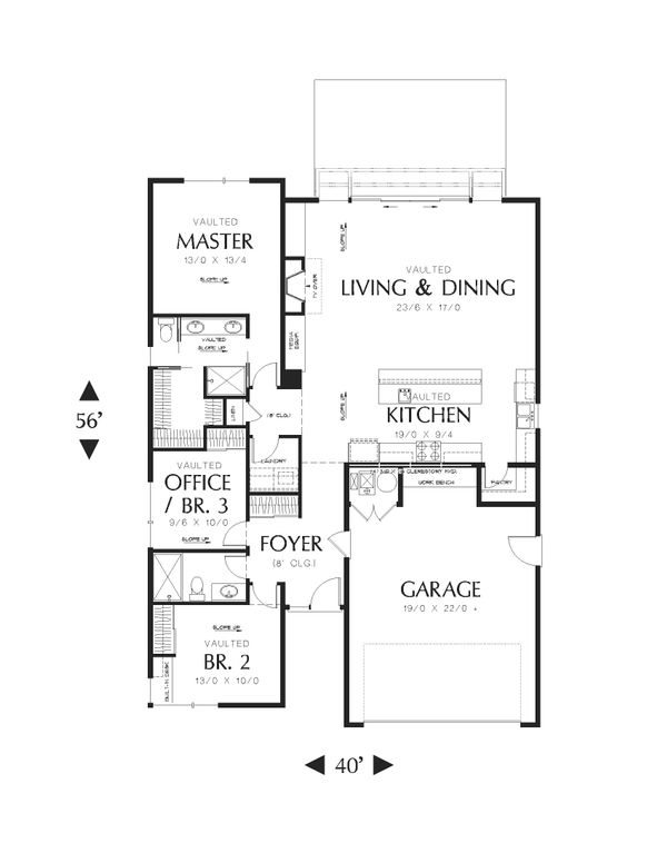 Dream House Plan - Modern Floor Plan - Main Floor Plan #48-597