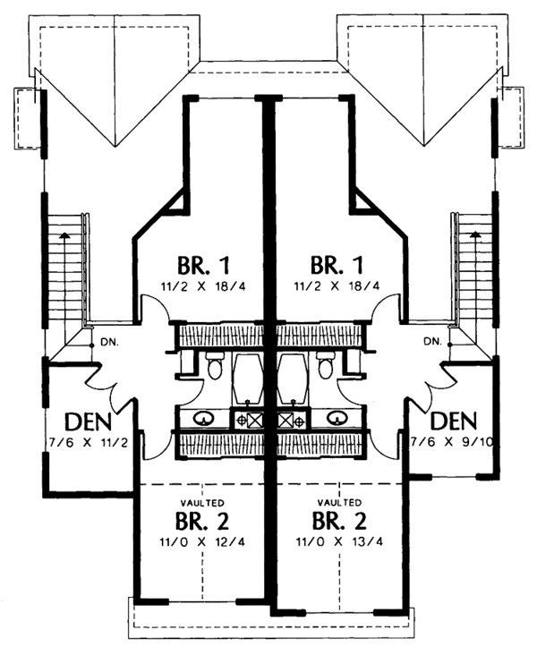 Home Plan - Bungalow Floor Plan - Upper Floor Plan #48-755