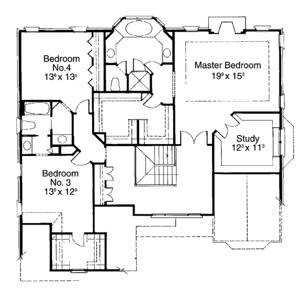 Home Plan - Colonial Floor Plan - Upper Floor Plan #429-212