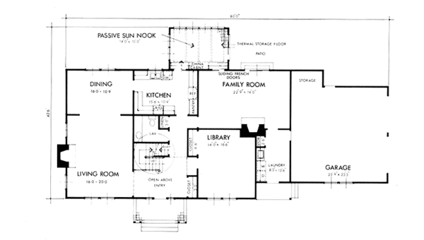 Home Plan - Colonial Floor Plan - Main Floor Plan #320-1263