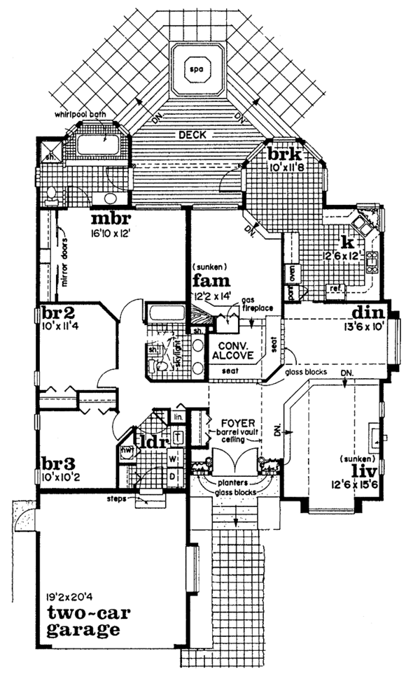 House Blueprint - Contemporary Floor Plan - Main Floor Plan #47-742