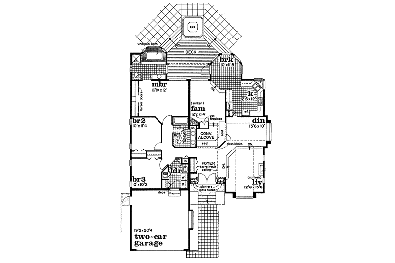 Dream House Plan - Floor Plan - Main Floor for Contemporary House Plan #47-742 - 3 bed, 2 bath