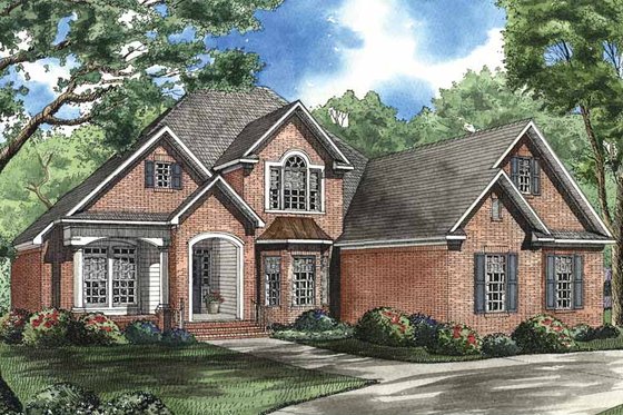 Exterior - Front Elevation 3 for Traditional House Plan #17-2793 - 3 bed, 3.5 bath