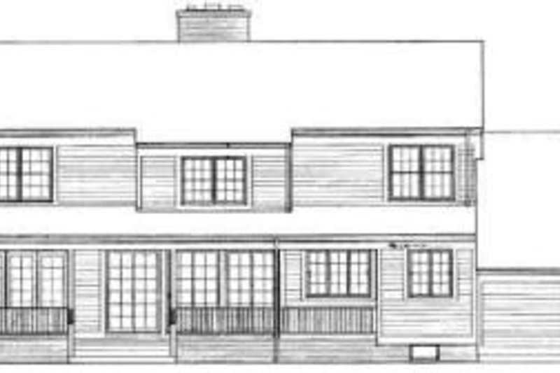 Home Plan - Exterior - Rear Elevation for Country House Plan #72-455 - 4 bed, 3.5 bath