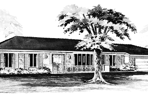 Ranch Exterior - Front Elevation Plan #72-521