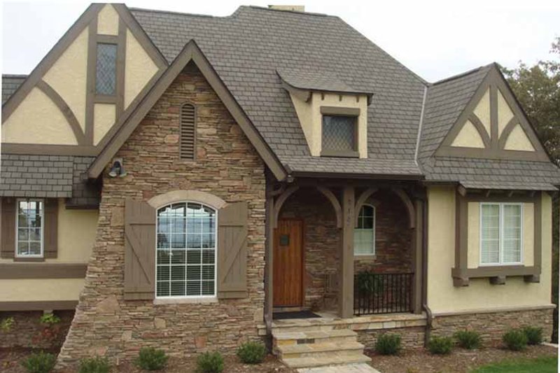 House Blueprint - Exterior - Front Elevation 5 for European House Plan #453-607 - 3 bed, 3.5 bath