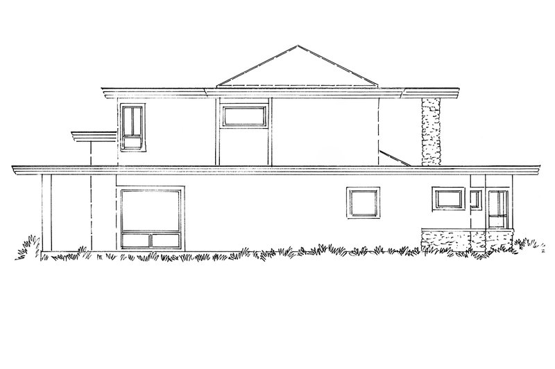 Architectural House Design - Left Side Elevation