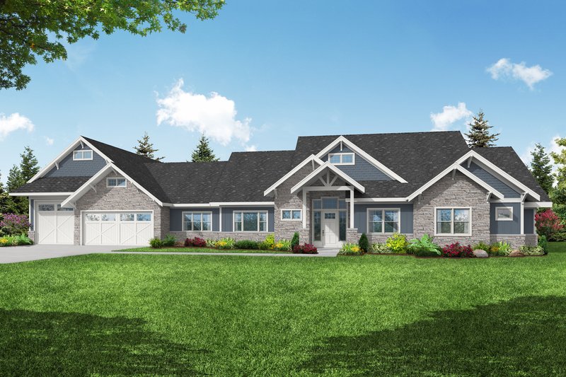 Traditional Style House Plan - 4 Beds 4.5 Baths 4810 Sq/Ft Plan #124-1318