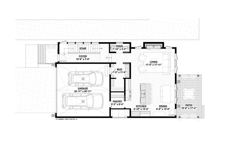 Home Plan - Floor Plan - Main Floor for Contemporary House Plan #928-387 - 3 bed, 3.5 bath