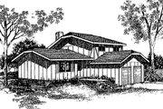 Contemporary Style House Plan - 3 Beds 2.5 Baths 1640 Sq/Ft Plan #60-681 