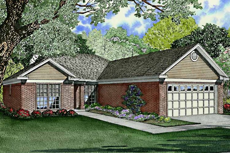 Home Plan - Exterior - Front Elevation 3 for Ranch House Plan #17-3214 - 3 bed, 2 bath
