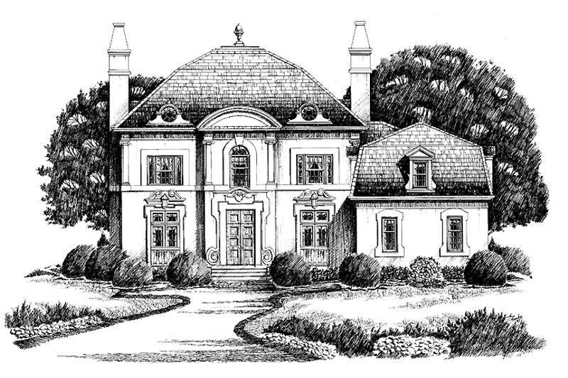 Dream House Plan - European Exterior - Front Elevation Plan #429-150