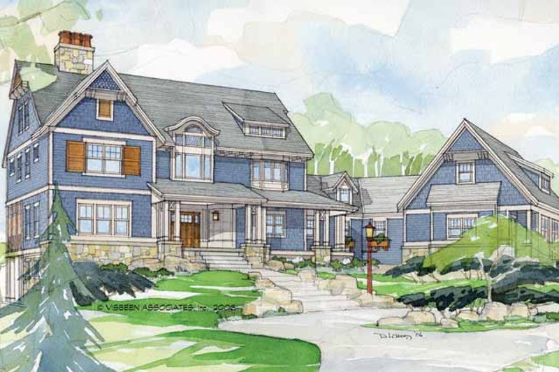 Dream House Plan - Exterior - Front Elevation 3 for Craftsman House Plan #928-30 - 3 bed, 4 bath