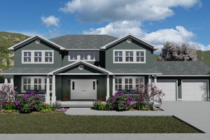 Craftsman Exterior - Front Elevation Plan #1060-55