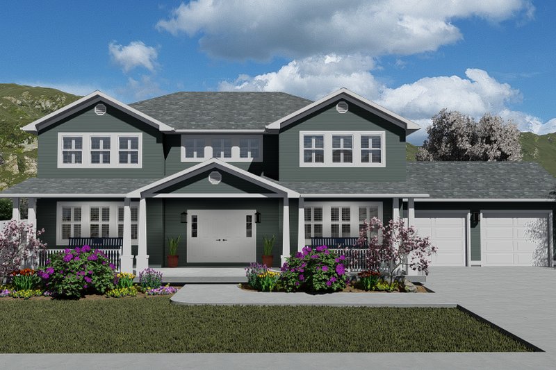 House Design - Craftsman Exterior - Front Elevation Plan #1060-55