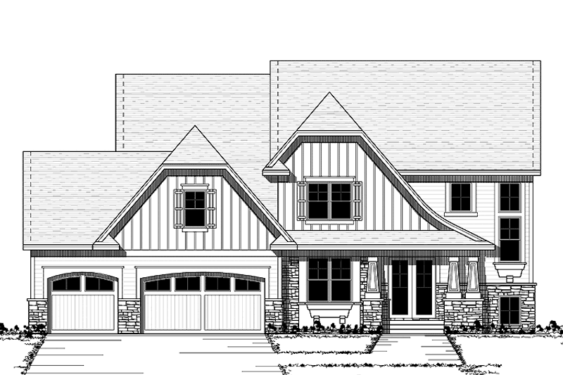 Home Plan - Exterior - Front Elevation 3 for Country House Plan #51-664 - 4 bed, 2.5 bath