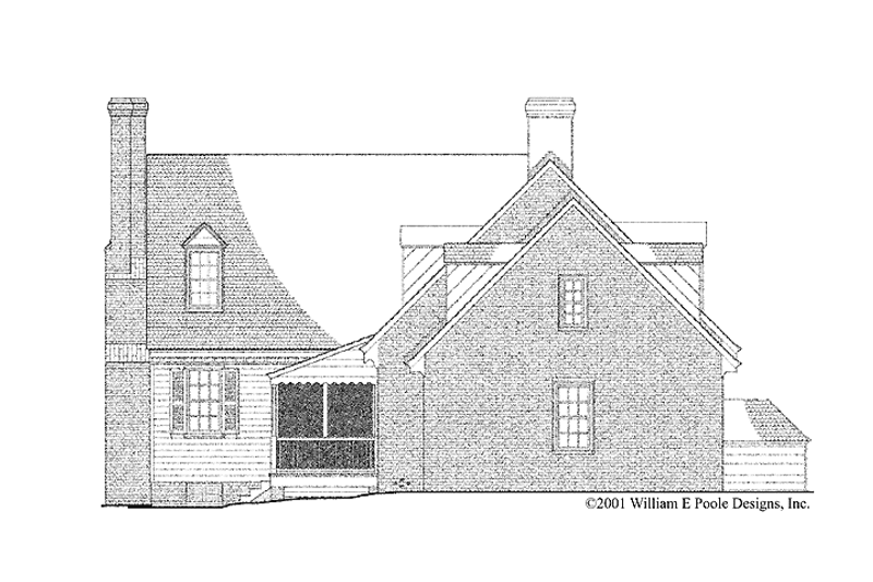 Dream House Plan - Exterior - Rear Elevation for Colonial House Plan #137-348 - 4 bed, 4.5 bath