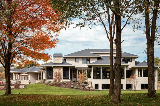 Exterior - Rear Elevation 2 for Contemporary House Plan #928-287 - 4 bed, 3.5 bath