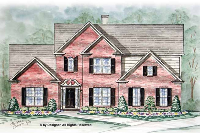 Dream House Plan - Traditional Exterior - Front Elevation Plan #54-355